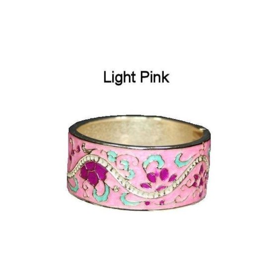 Bracelet Brilliant Color Hinged Bangle - Click Image to Close