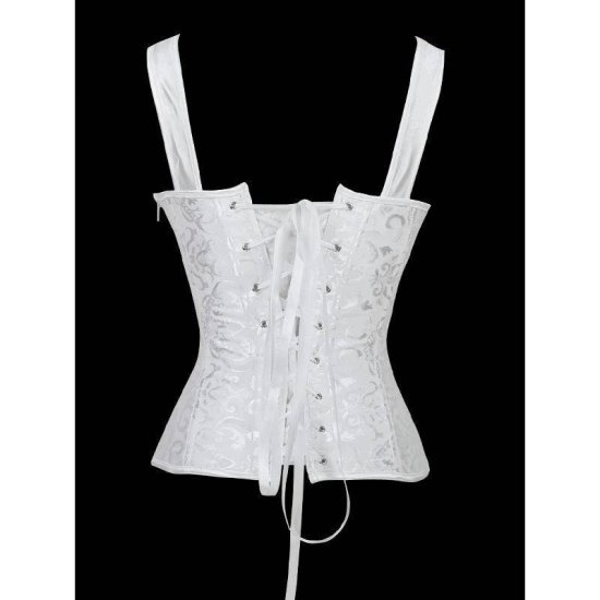 Bridal Corset White with Lace Up Front - Click Image to Close