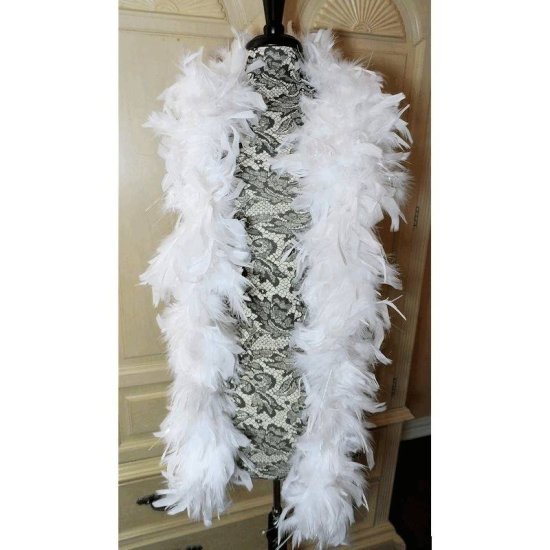 Bridal Feather Boa with Opal Sheen - Click Image to Close