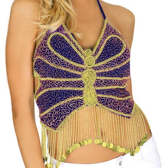 Butterfly Beaded Top for a Magical Maiden - Click Image to Close