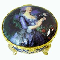 Watch with Crystals in Gorgeous Ceramic Box