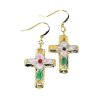 Earrings Cross Beaded Charm