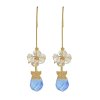 Earrings Blue Crystal Drop