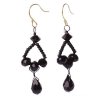 Earrings Onyx Triple Drop Gemstone