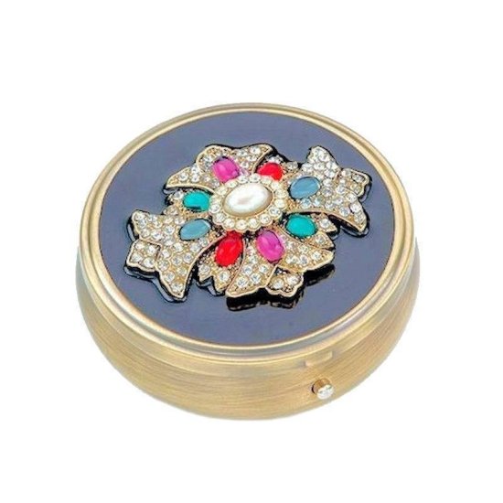 Pillbox Jeweled Cross - Click Image to Close