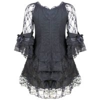 Corset Dress Silver Jumper and Black Lace Dress