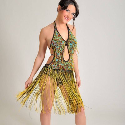 Belly Dance Beaded Tribal Dancer Dress