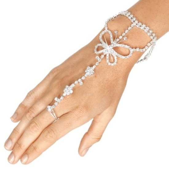 Slave Bracelet Crystal Butterfly for Belly Dancing Costume - Click Image to Close