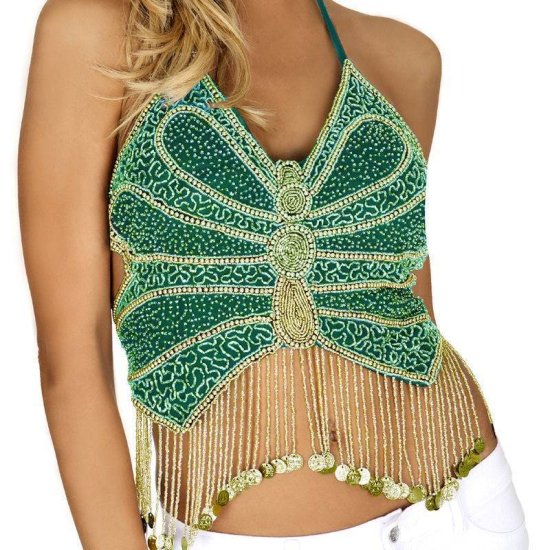 Butterfly Beaded Top for a Magical Maiden - Click Image to Close