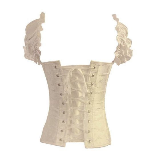 Bridal Corset Steel Boned Ivory with Sleeves - Click Image to Close