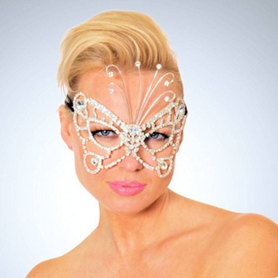 Mask Crystal Butterfly Tie On Style - Click Image to Close