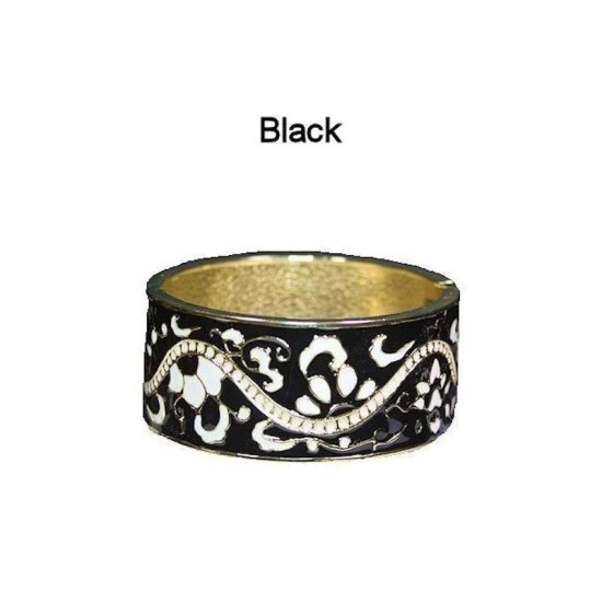 Bracelet Brilliant Color Hinged Bangle - Click Image to Close