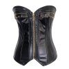 Corset Black with Gold Zipper and Trim