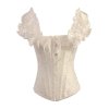 Bridal Corset Steel Boned Ivory with Sleeves