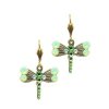 Earrings Dragonfly with Opals