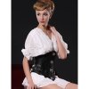 Steel Boned Underbust Corset Black with Hinge Closures