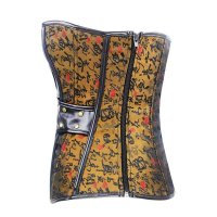 Corset Brown, Black and Gold