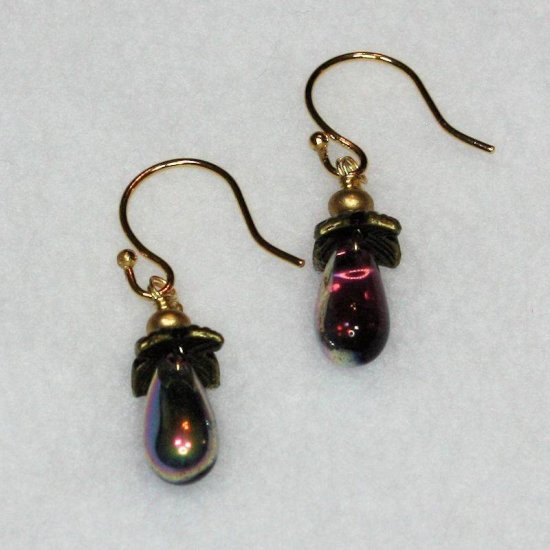 Earrings Artisan Amethyst Gemstones - Click Image to Close