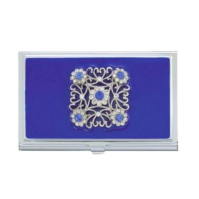 Metal Wallet Blue Ice Sparkle