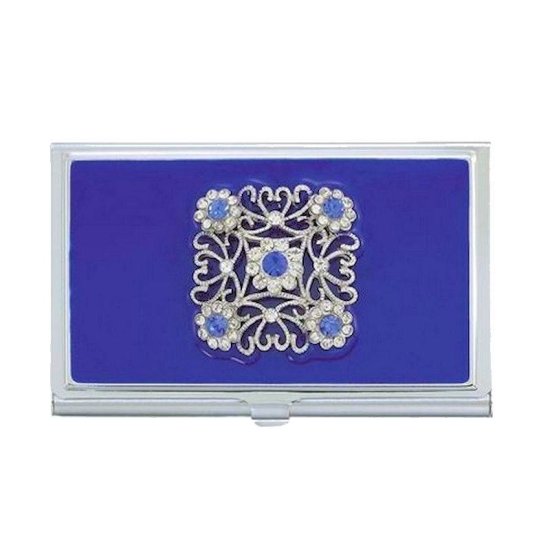 Metal Wallet Blue Ice Sparkle - Click Image to Close
