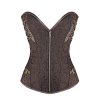 Steel Boned Corset Brown Also in Plus Sizes