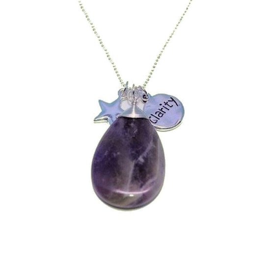 Amethyst Gemstone Necklace for Clarity - Click Image to Close