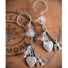 Earrings Birds and Heart Charm