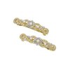 Hair Barrettes Crystal and Pearl Bead Set of 2