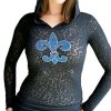 Shirt Rhinestone Hoodie Flower Of Love by Sabrina Barnett