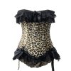 Corset Black Lace & Leopard Print