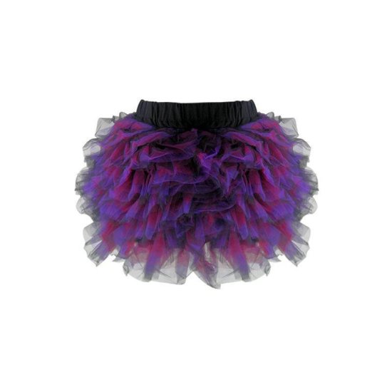 Skirt Brilliantly Fluffy Tutu in Black and Purple Tulle - Click Image to Close