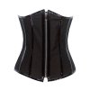 Steel Boned Underbust Corset Black Also Plus Sizes