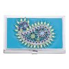 Metal Wallet Paisley Teal Tear Drop