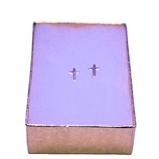 Earrings Tiny Gold Crosses - Click Image to Close