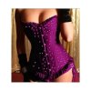 Corset Purple with Glittering Crystals