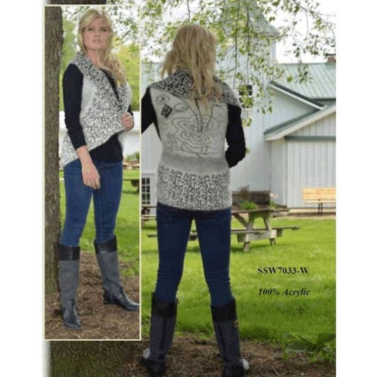 Sweater Deliciously Soft Skirted with Designs Sleeveless - Click Image to Close