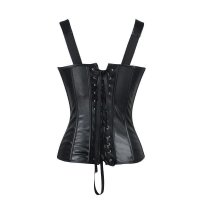 Corset Black Spandex with Glittering Crystals
