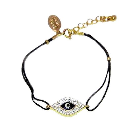 Bracelet Pave Eye Crystal Charm - Click Image to Close