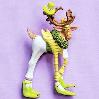 Lapel Pin Dash Away Prancer Reindeer