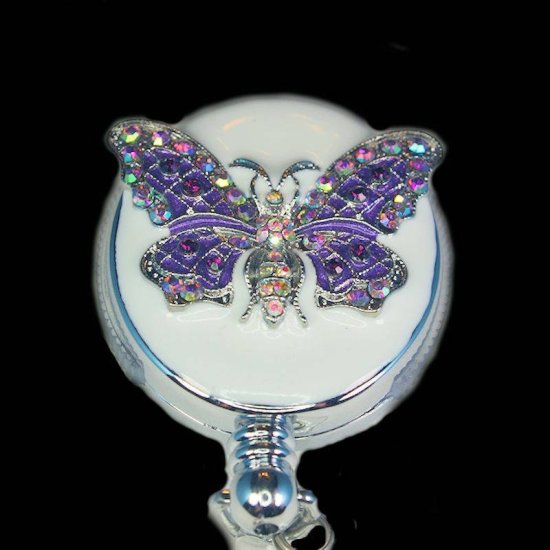 Badge Holder Butterfly Beauty with Retractable Reel - Click Image to Close