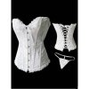 Bridal Corset White with Ruffle Edging