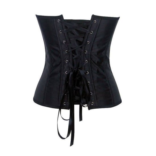 Corset Black in Halter Style with Key Charm - Click Image to Close