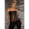 Beaded Top Black Sequin with Fringe Tassels