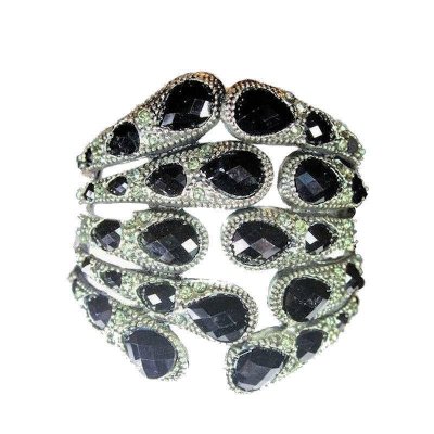 Bracelet Egyptian Style Black Crystal