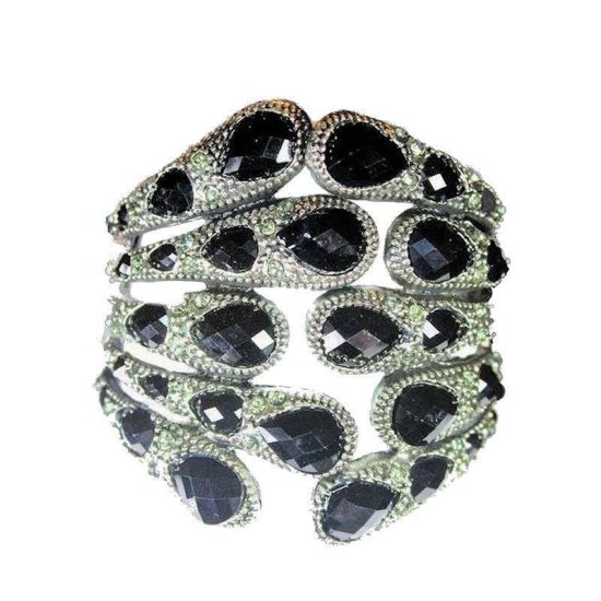 Bracelet Egyptian Style Black Crystal - Click Image to Close
