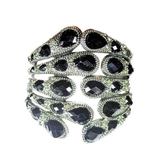 Bracelet Egyptian Style Black Crystal
