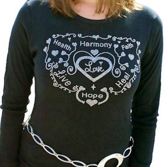 T-Shirt Rhinestone Harmony by Sabrina Barnett - Click Image to Close