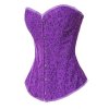Corset Purple Denim with Filigree Heart Designs