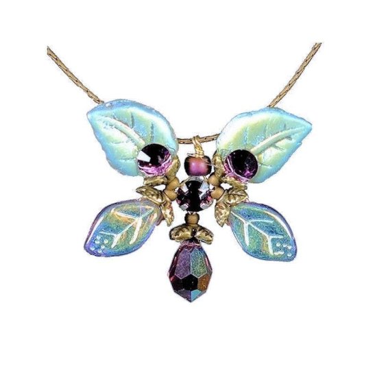 Pendant Necklace Amethyst Butterfly Fairy - Click Image to Close