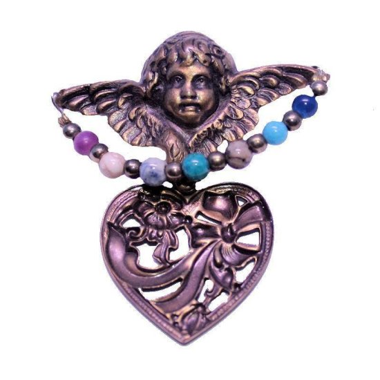 Lapel Pin Heavens Pearl Angel - Click Image to Close